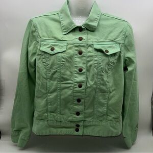 Lucky Brand Sabrina Mint Green Denim Jean Jacket-Size S
